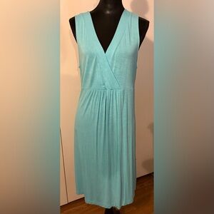 J. Jill Sleeveless Aqua Midi Dress